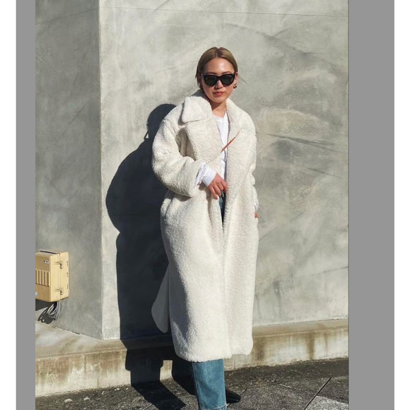 Zara Long Fleece Coat Size XXL - Picture 3 of 9